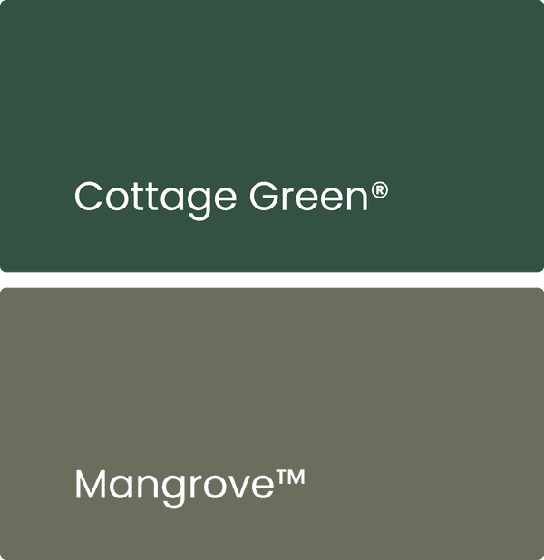 Garage door colorbond Cottage Green Mangrove